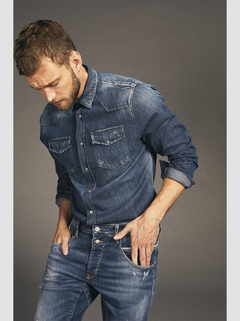 Chemise JUANITO en jeans 'Le Temps Des Cerises' Bleu - Kiabi