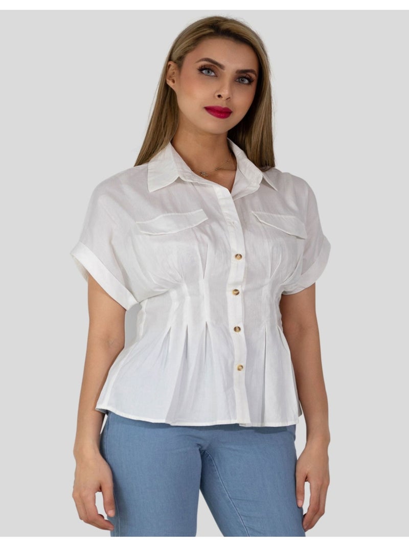 Chemise Kebello Blanc - Kiabi