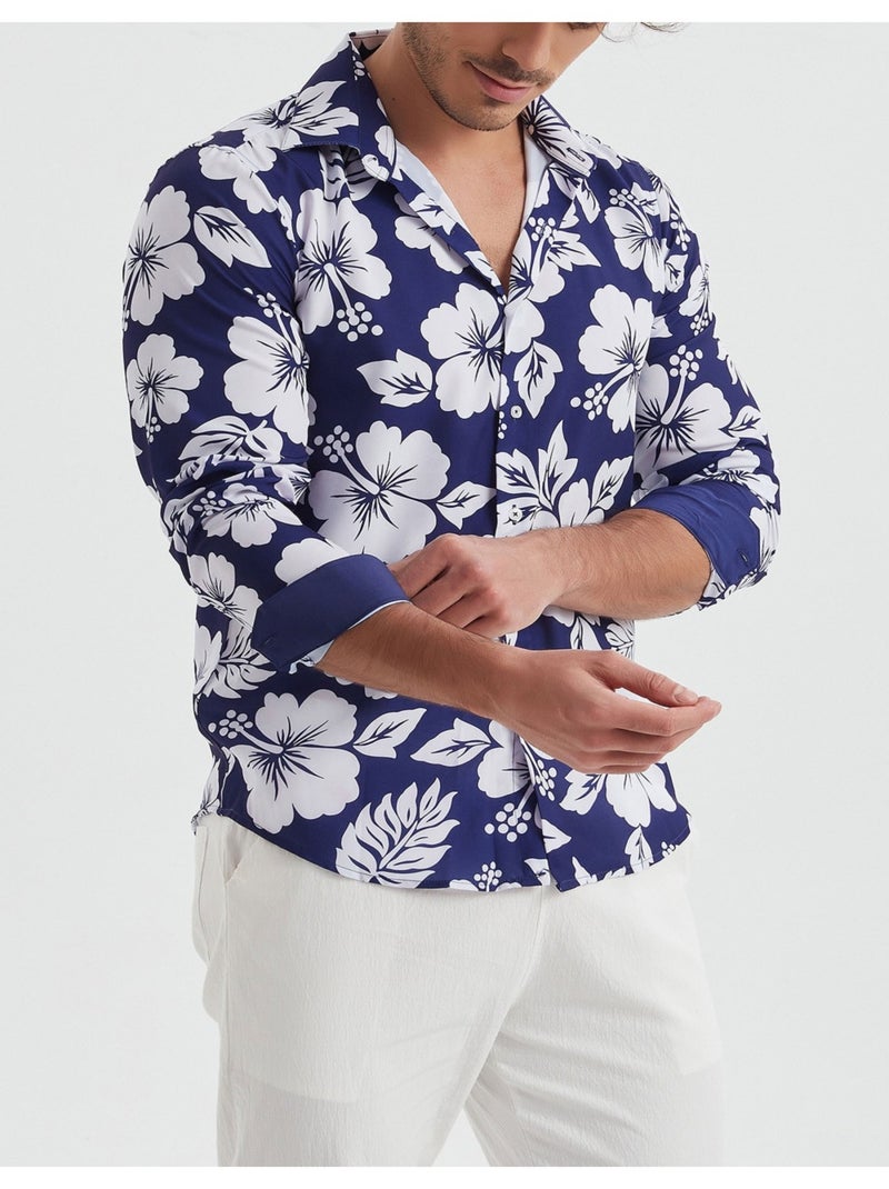 Chemise Kebello Blanc Bleu - Kiabi