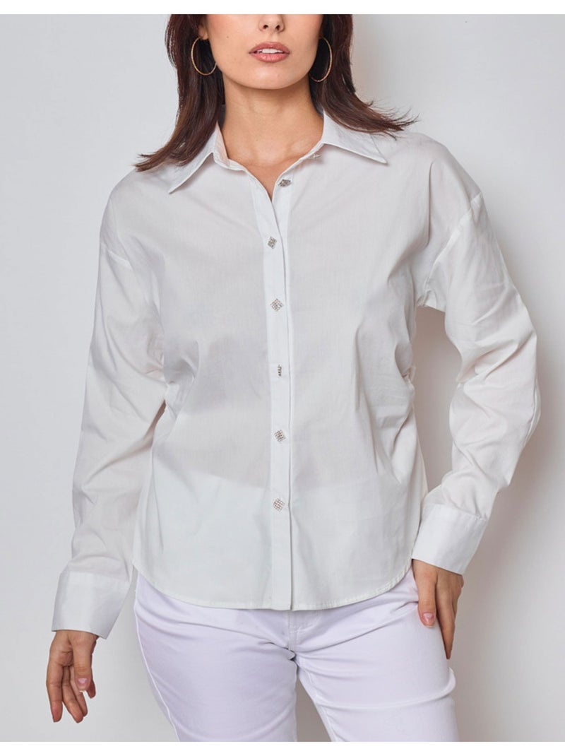 Chemise Kebello Blanc - Kiabi