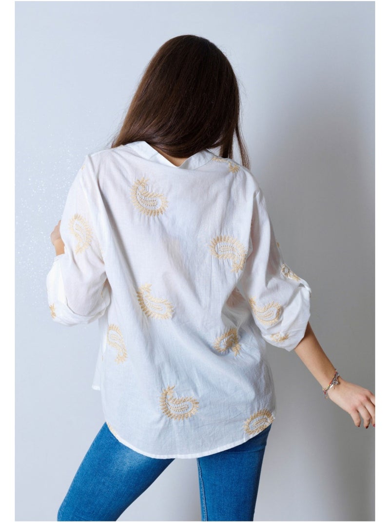 Chemise Kebello Blanc - Kiabi