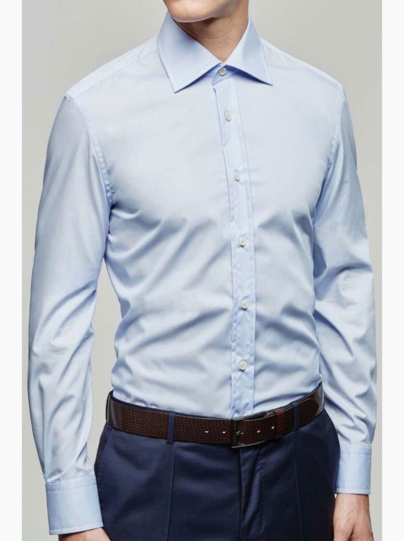 Chemise Kebello Bleu ciel - Kiabi