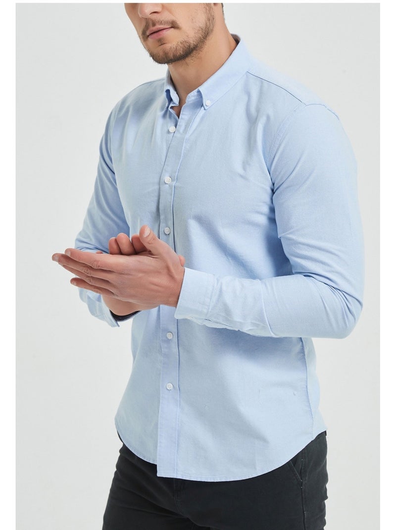 Chemise Kebello Bleu ciel - Kiabi