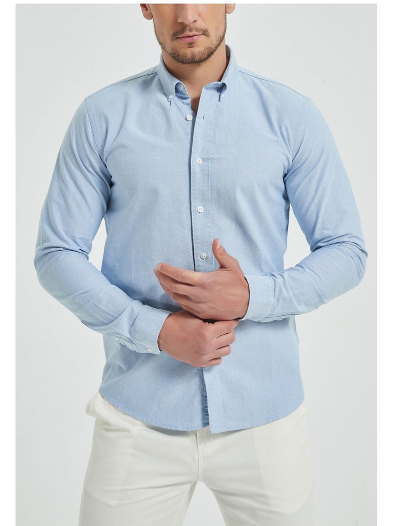 Chemise Kebello Bleu ciel - Kiabi