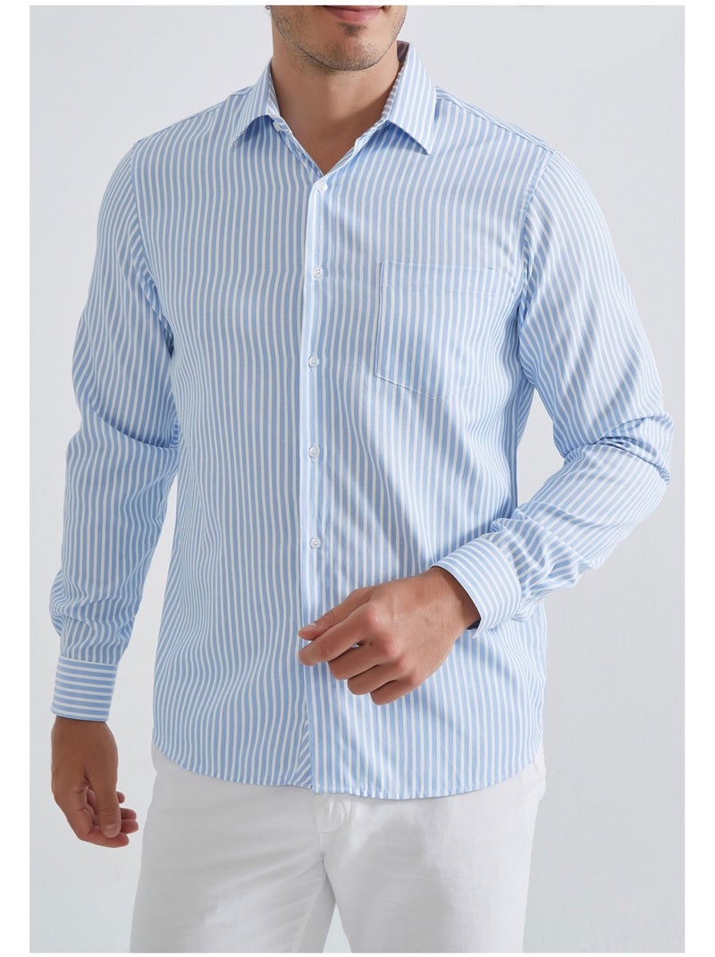 Chemise Kebello Bleu ciel - Kiabi