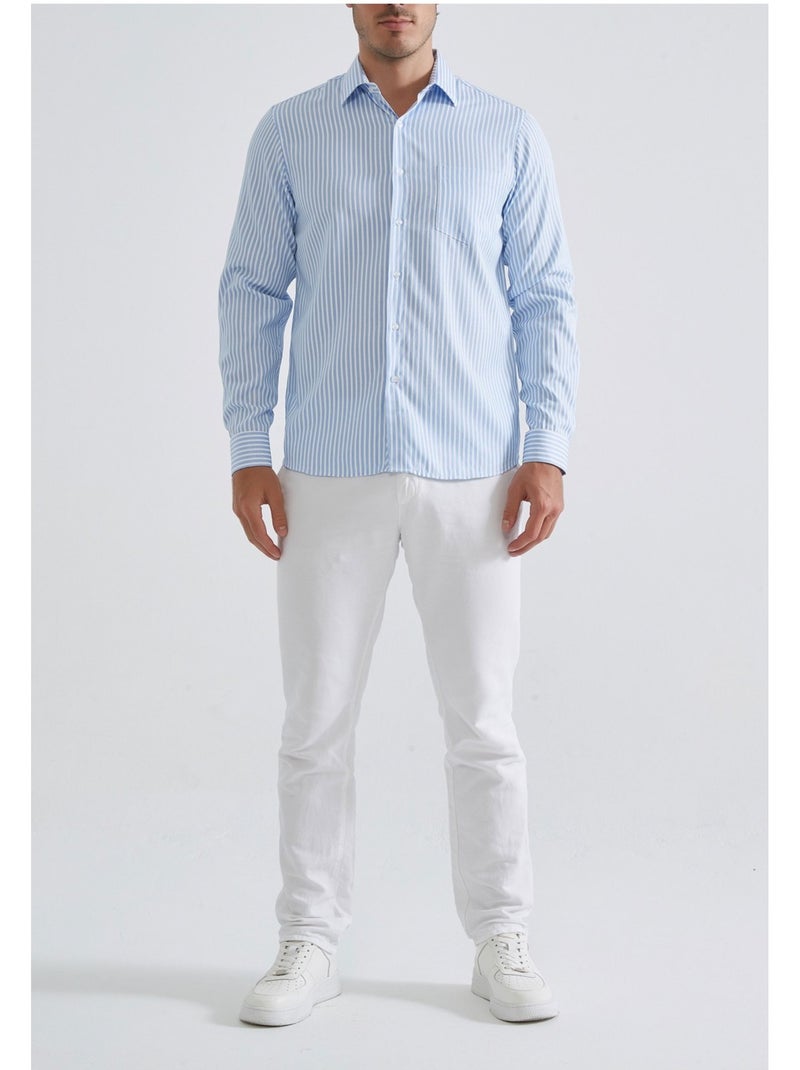 Chemise Kebello Bleu ciel - Kiabi