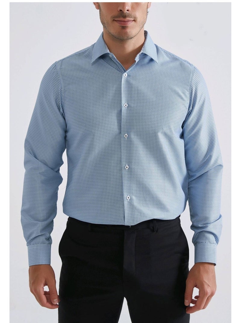 Chemise Kebello Bleu ciel - Kiabi