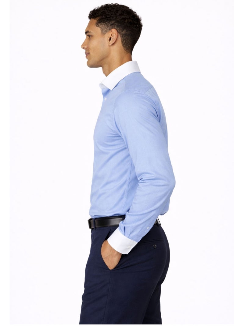 Chemise Kebello Bleu ciel - Kiabi