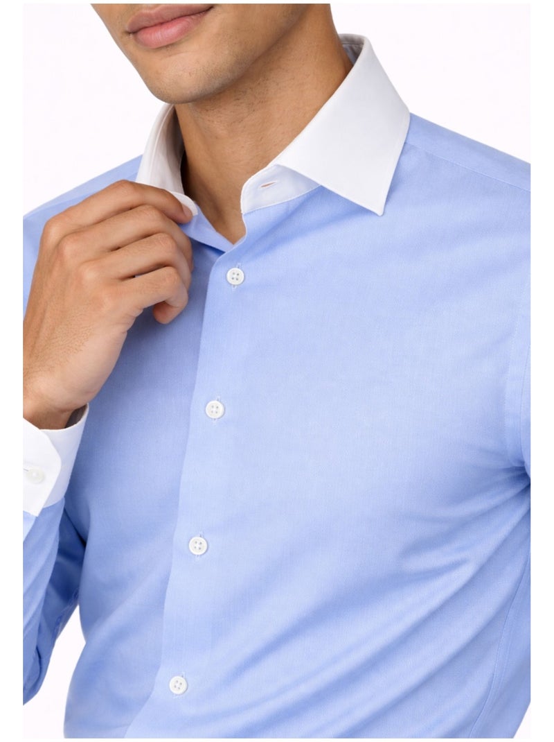 Chemise Kebello Bleu ciel - Kiabi