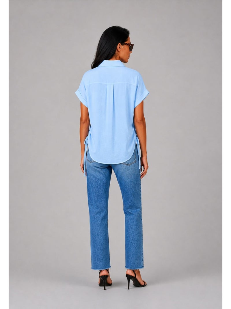 Chemise Kebello Bleu ciel - Kiabi