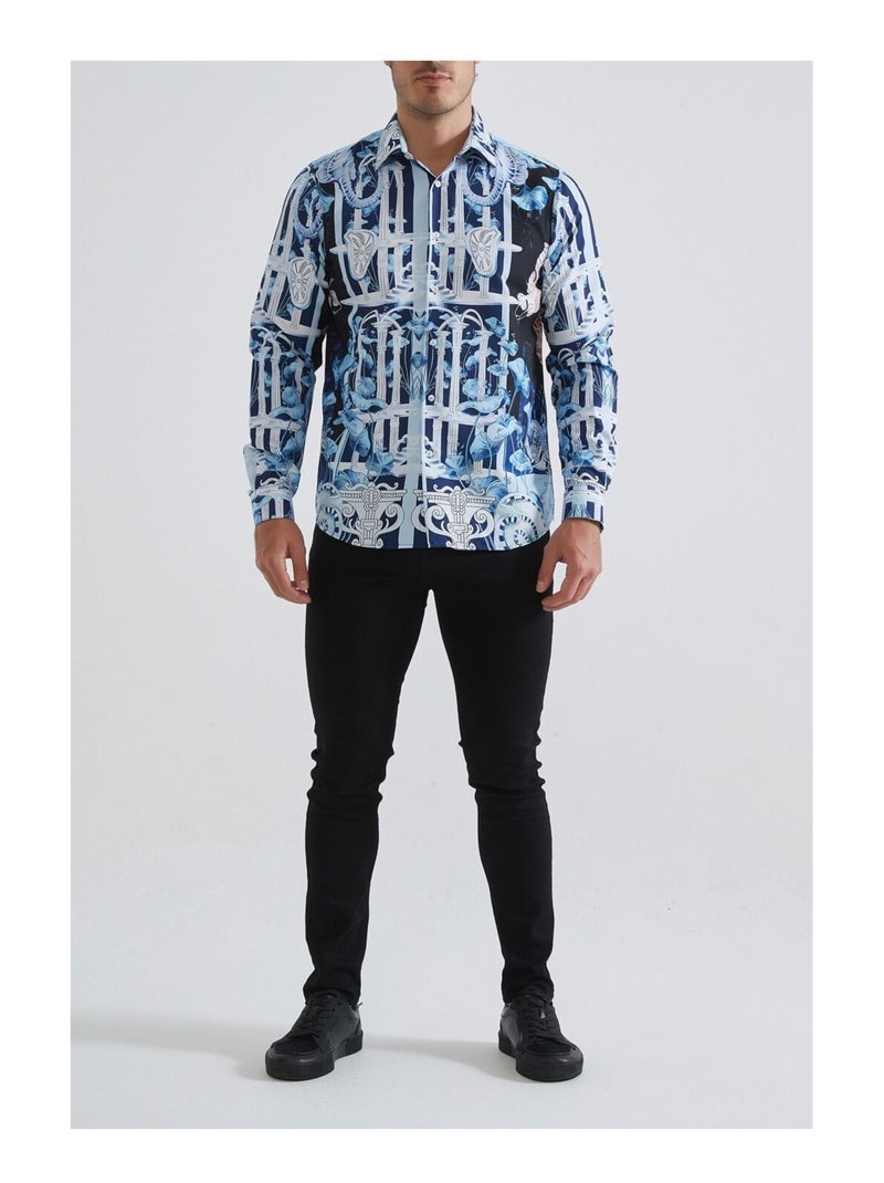 Chemise Kebello Bleu - Kiabi