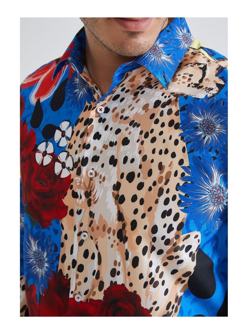 Chemise Kebello Bleu - Kiabi