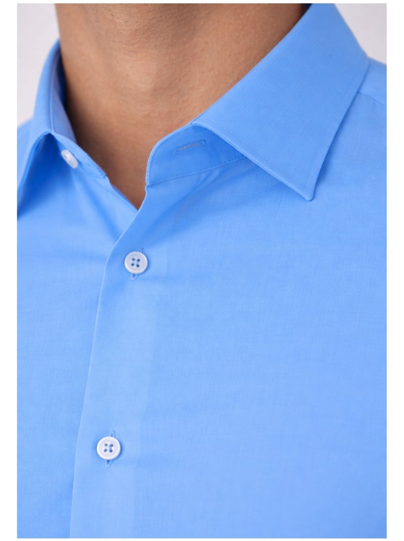 Chemise Kebello Bleu turquoise - Kiabi