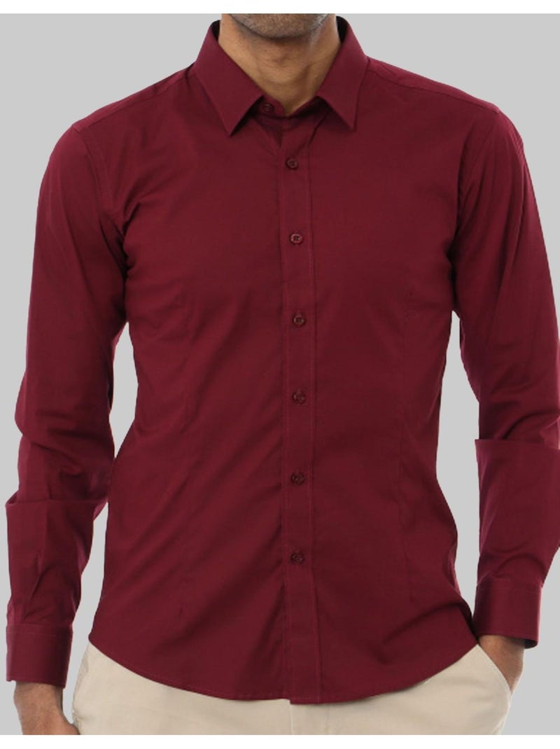 Chemise Kebello Bordeaux - Kiabi