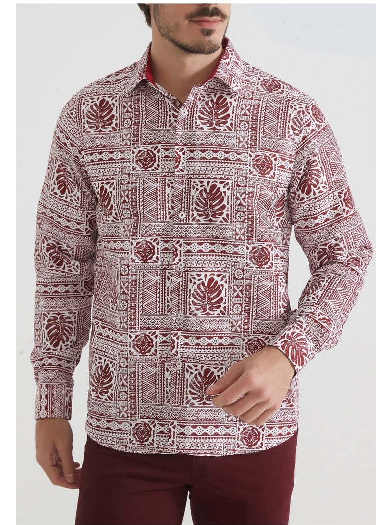 Chemise Kebello Bordeaux - Kiabi