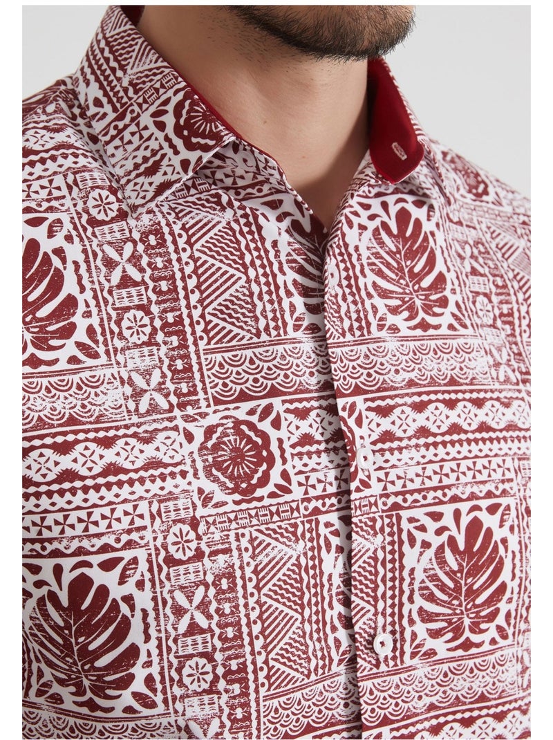 Chemise Kebello Bordeaux - Kiabi