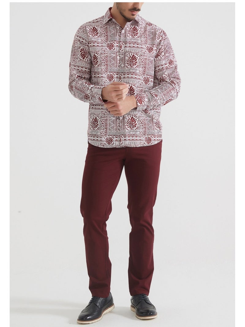 Chemise Kebello Bordeaux - Kiabi