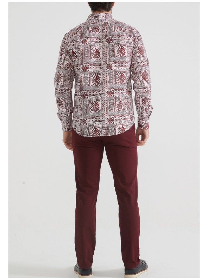 Chemise Kebello Bordeaux - Kiabi
