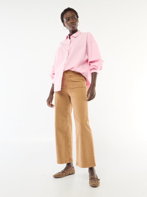 Chemise large à boutons coquillages - Kiabi