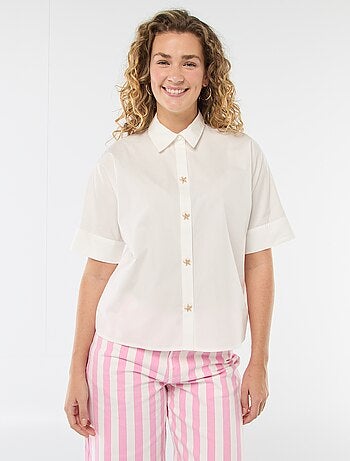 Chemise large à boutons étoiles