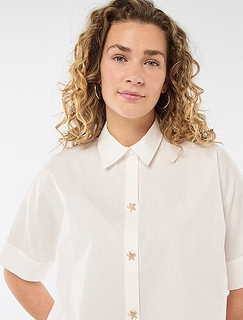 Chemise large à boutons étoiles