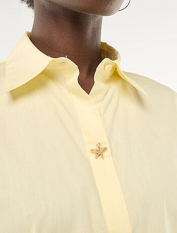 Chemise large à boutons étoiles