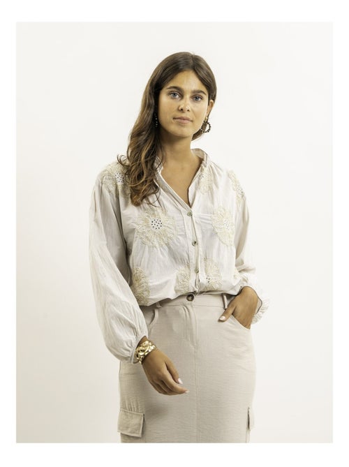 Chemise légère broderies OLALIE - Kiabi