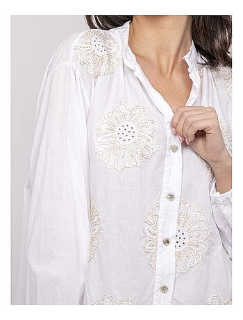 Chemise légère broderies OLALIE