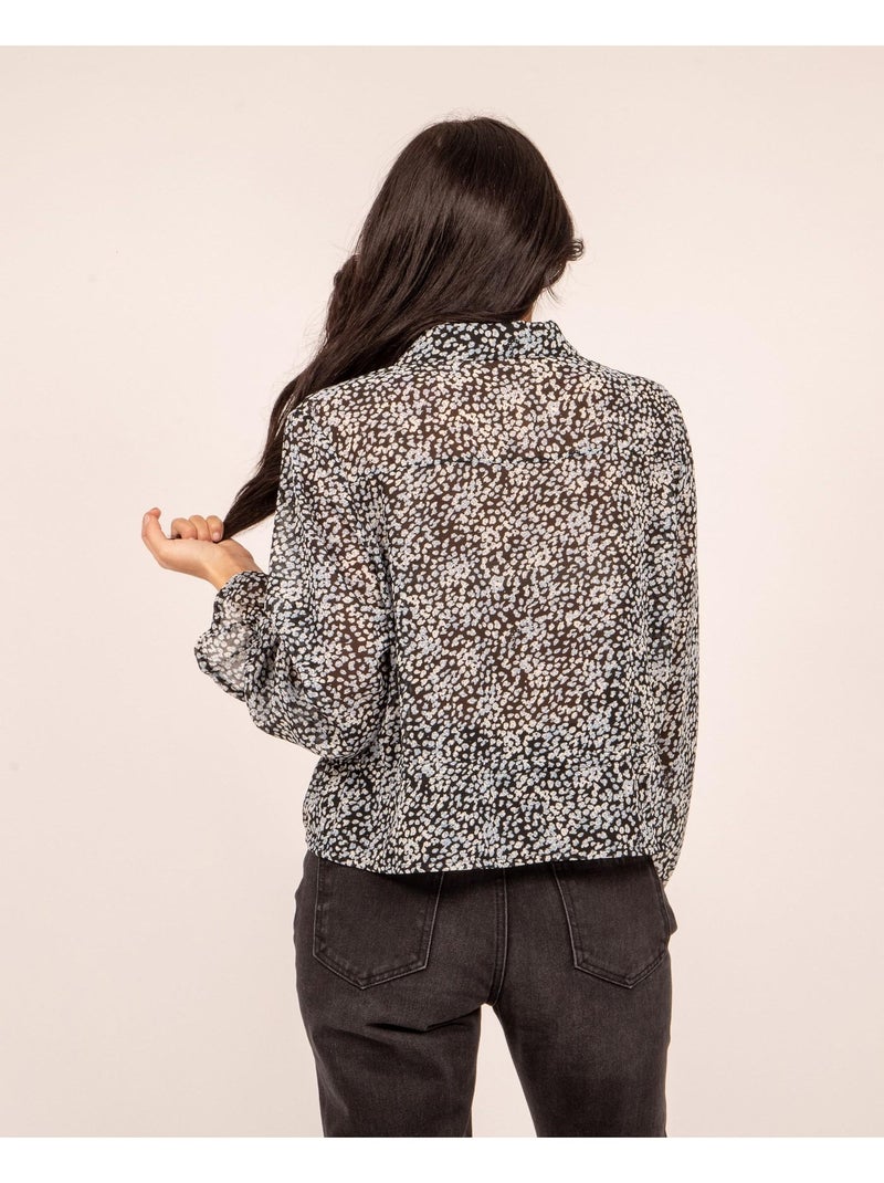 Chemise légère motifs FINESS Bleu - Kiabi