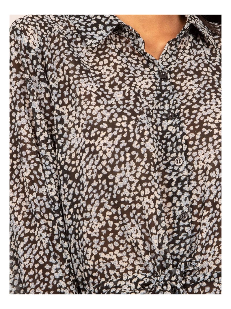 Chemise légère motifs FINESS Bleu - Kiabi