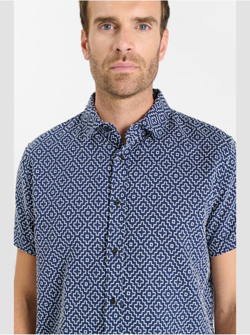 Chemise LETOV 'Le Temps Des Cerises' Bleu - Kiabi