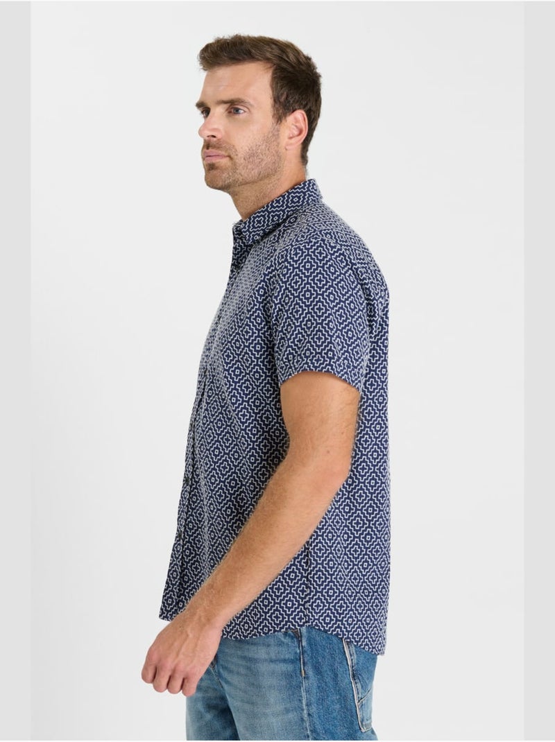 Chemise LETOV 'Le Temps Des Cerises' Bleu - Kiabi