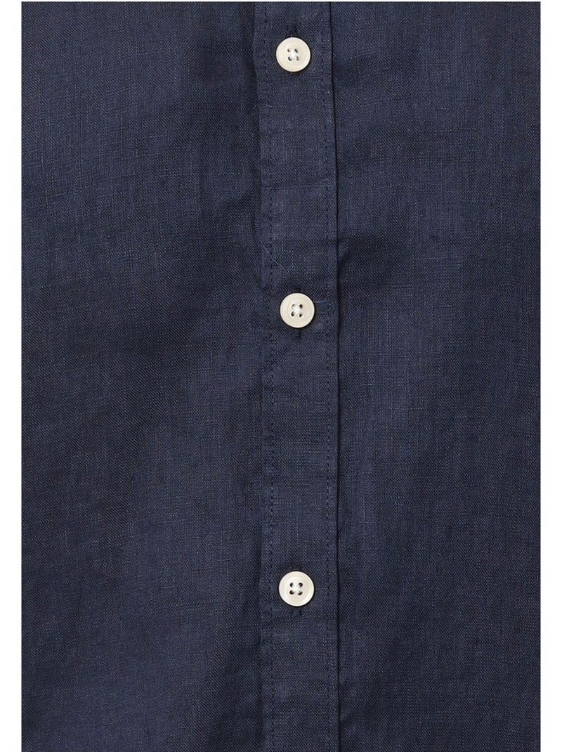 Chemise Lin Kebello Bleu marine - Kiabi