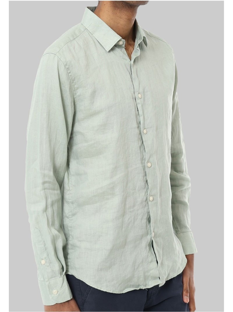 Chemise Lin Kebello Vert - Kiabi