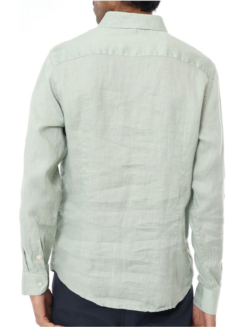 Chemise Lin Kebello Vert - Kiabi