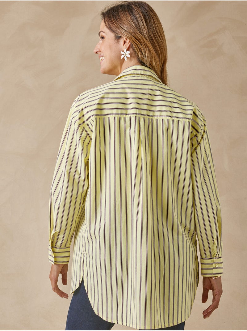 Chemise longue - DAXON Gris Jaune - Kiabi