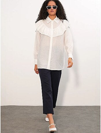 Chemise longue ample texturée bdart
