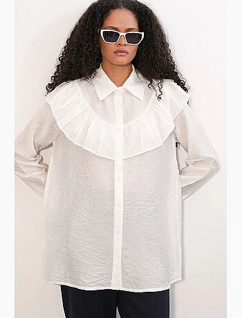 Chemise longue ample texturée bdart