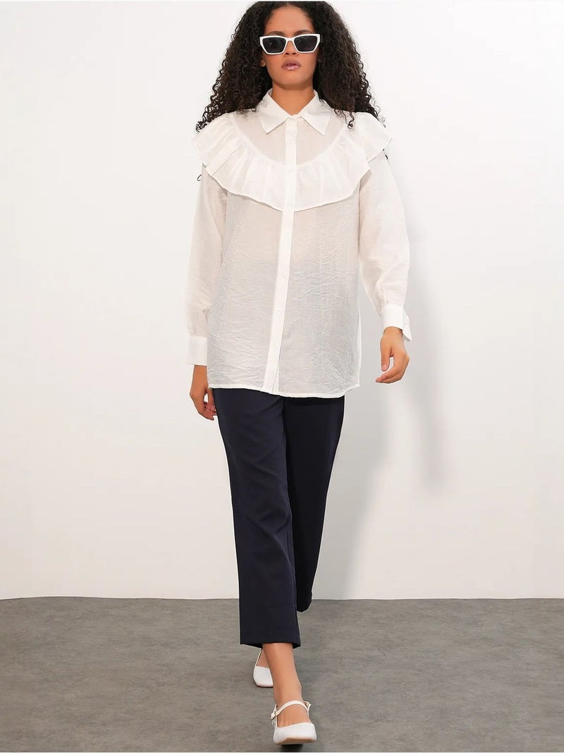 Chemise longue ample texturée bdart Blanc - Kiabi