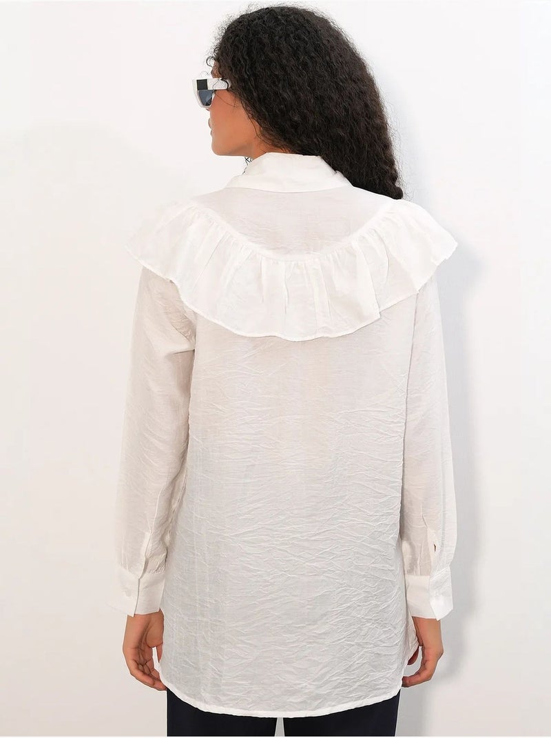 Chemise longue ample texturée bdart Blanc - Kiabi