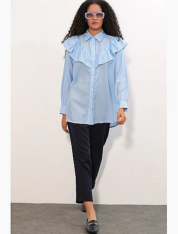 Chemise longue ample texturée bdart
