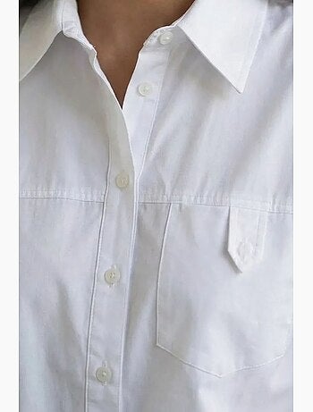 Chemise longue en coton texturé my fashion
