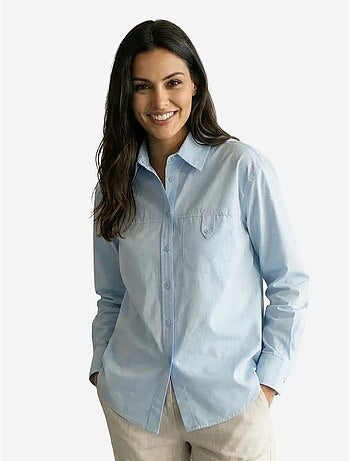 Chemise longue en coton texturé my fashion