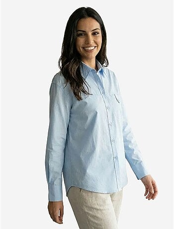 Chemise longue en coton texturé my fashion