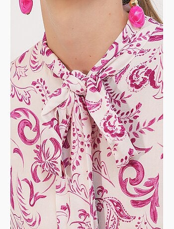 Chemise longue en viscose à fleurs bdart