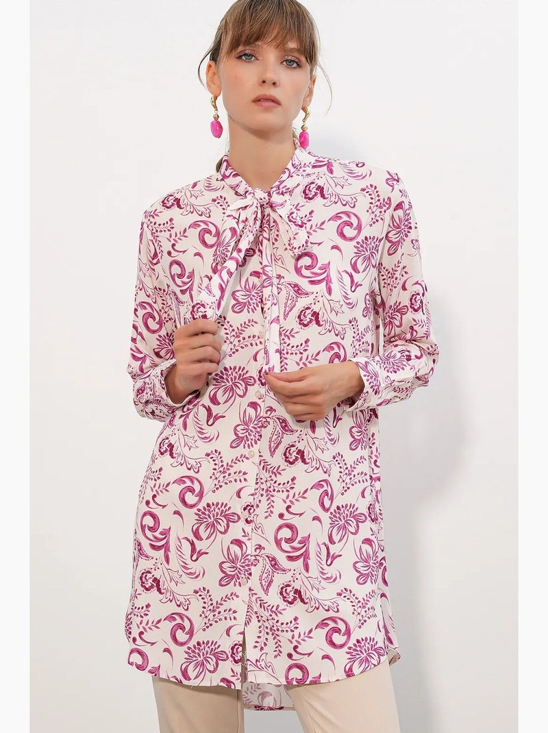 Chemise longue en viscose à fleurs bdart Multicolore - Kiabi