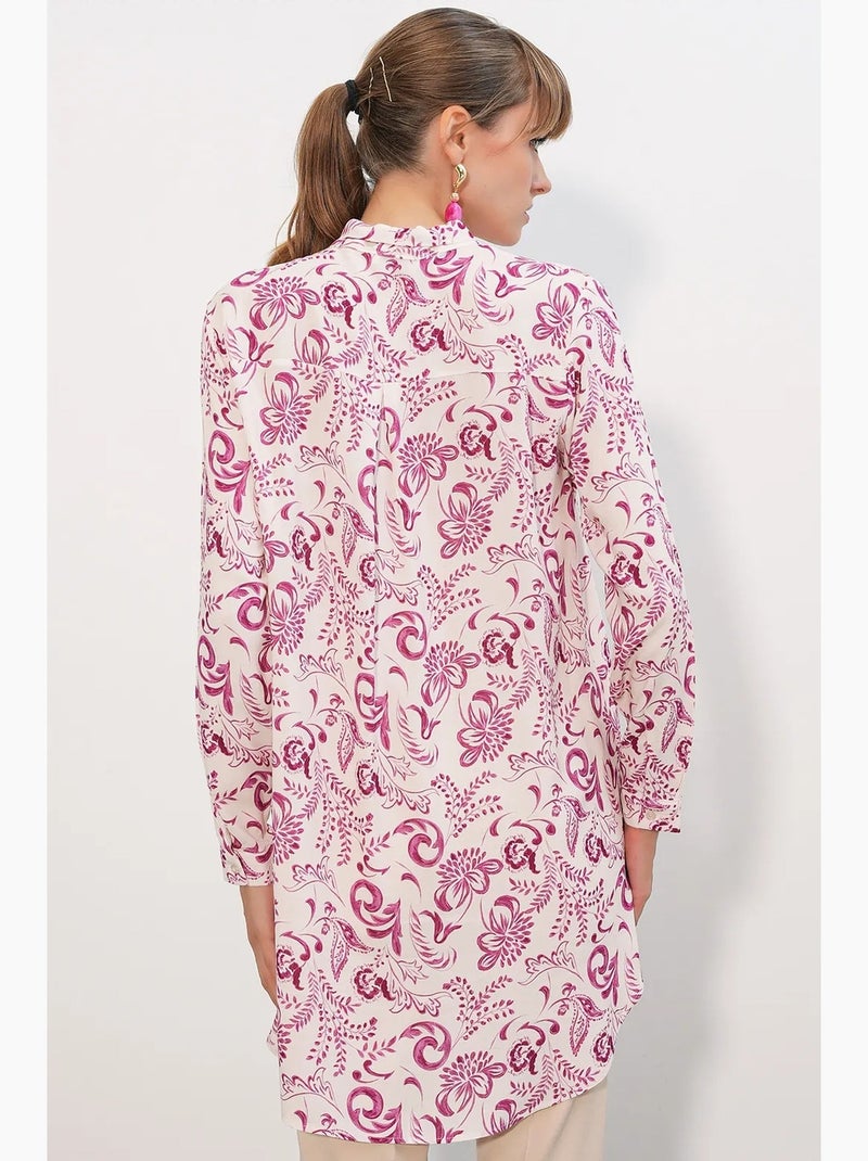Chemise longue en viscose à fleurs bdart Multicolore - Kiabi