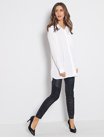 Chemise longue fluide - Kiabi