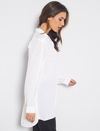 Chemise longue fluide - Kiabi