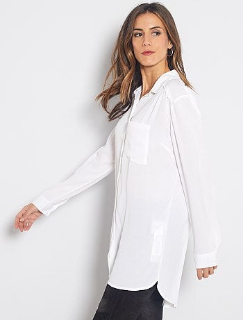 Chemise longue fluide - Kiabi